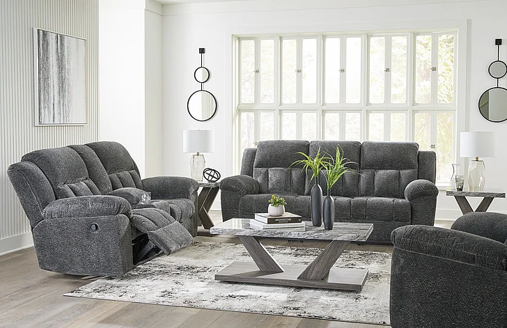 Frohn 2-Piece Reclining Living Room Set in Graphite
