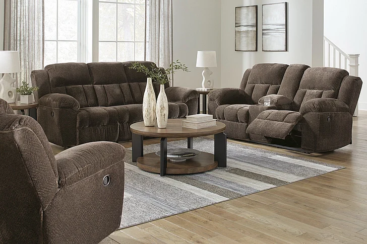 Frohn 2-Piece Reclining Living Room Set in Chocolate