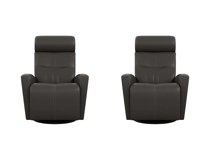 Fjords Relax Milan Large Swivel/Glider Recliner in AL Slate 215216P-543 (Set of 2) CUSTOM ITEM
