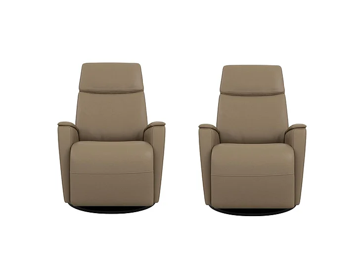 Fjords Relax Crown Large Swivel/Glider Recliner Motorized in AL Tan 236216P-552 (Set of 2) CUSTOM ITEM