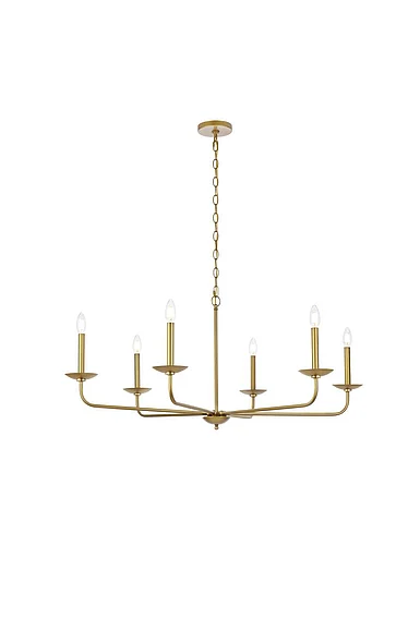 Elegant Cohen 42 In. Pendant in Brass LD812D42BR