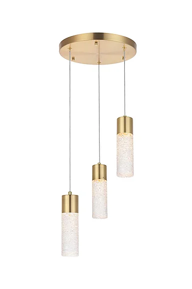 Elegant Constellation 3 Light Gold Led Pendant 5200D12G