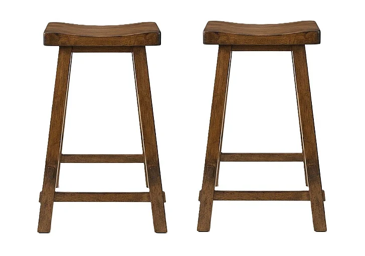 Liberty Furniture Creations II 24 Inch Sawhorse Barstool in Tobacco Finish 38-B1824 (Set of 2)