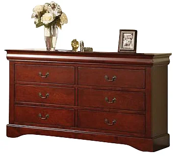 Acme Louis Phillipe III 6-Drawer Dresser in Cherry 19525