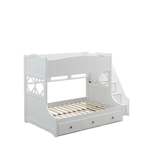 ACME Meyer Twin/Full Bunk Bed in White 38150