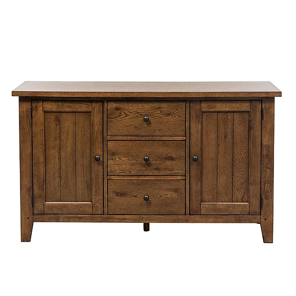 Liberty Furniture Hearthstone Buffet in Rustic Oak 382-CB6183
