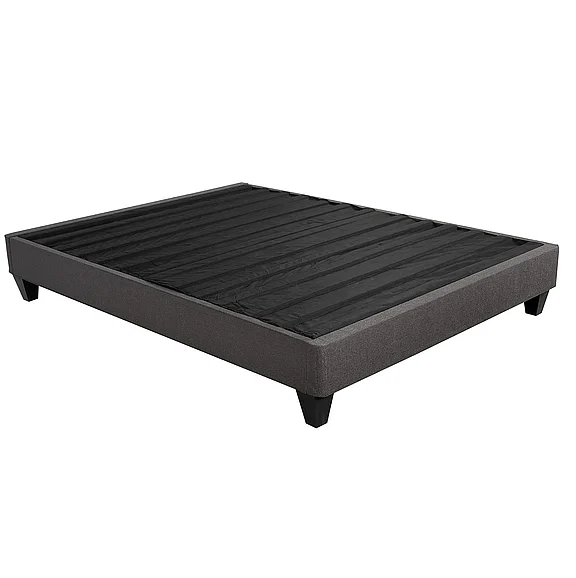 Primo International Speedy Dark Grey Upholstered Platform Bed Base in Dark Grey 38235 PROMO