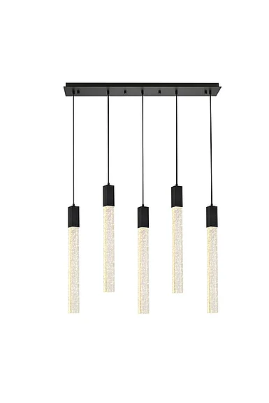 Elegant Weston 5 Lights Pendant in Black 2066S36BK