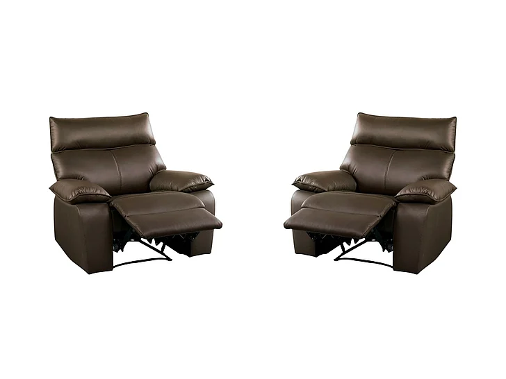 Furniture of America Onoria Manual Recliner in Brown FM69008BR-CH-M (Set of 2)