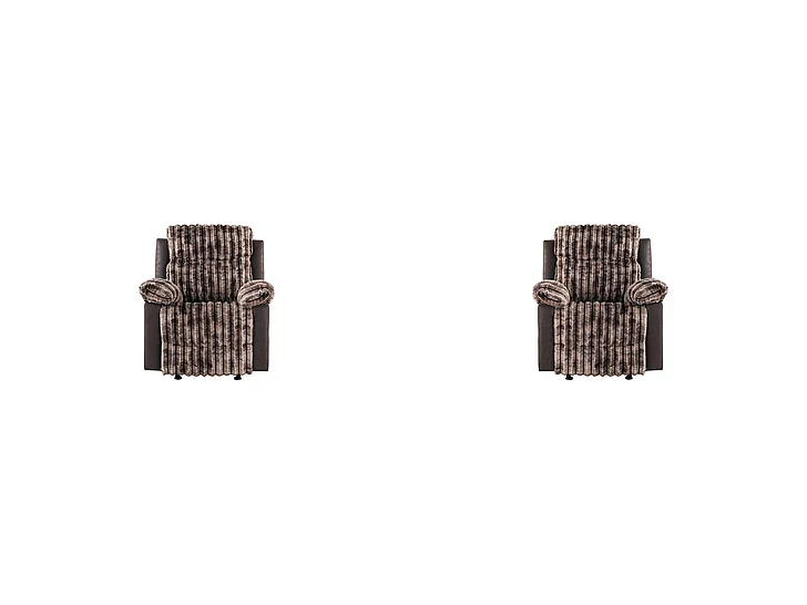 Global Furniture U6028 Glider Recliner in Brown U6028-BROWN-GR (Set of 2)
