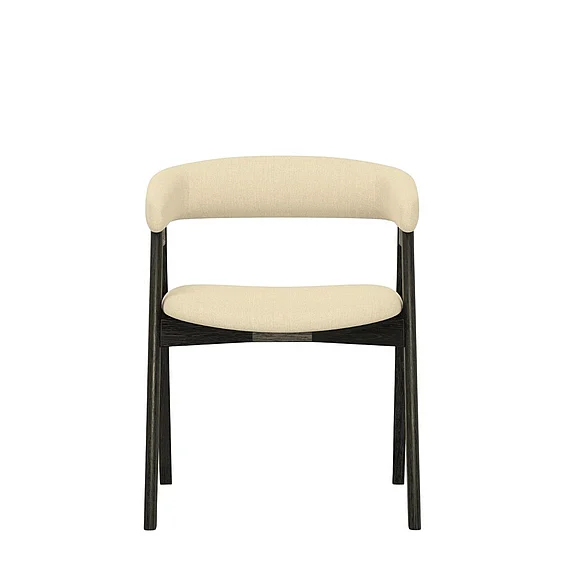 Alpine Furniture Cove Curved Back Chairs (Set of 2) in Vintage Black 3859-03
