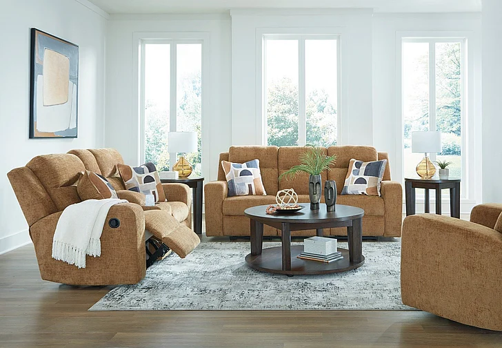 Kanlow 2-Piece Reclining Living Room Set in Honey