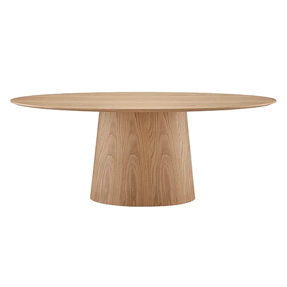 Euro Style Deodat Oval Table in Oak 38632OAK-KIT