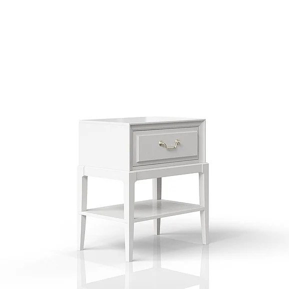 Emma Mason Signature Donalin 1 Drawer Nightstand in White