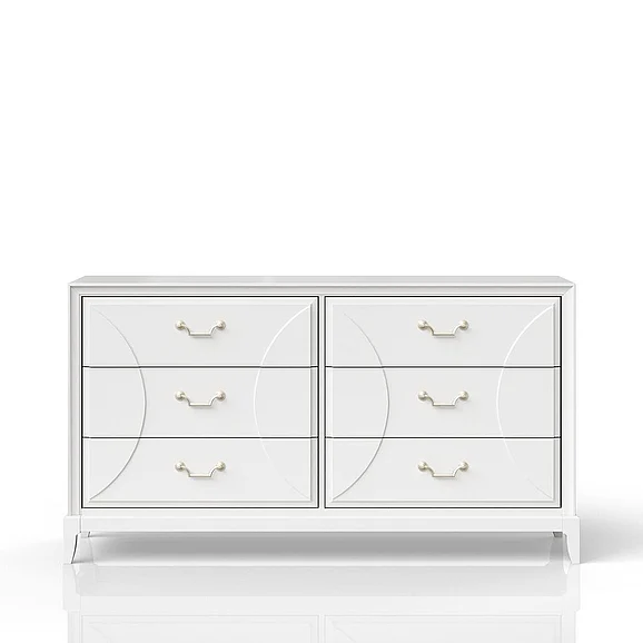 Emma Mason Signature Donalin 6 Drawer Dresser in White