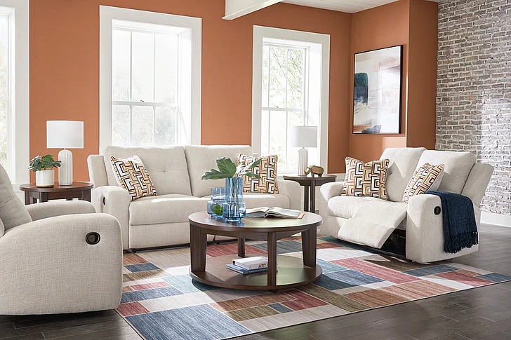 Danum 2-Piece Reclining Living Room Set in Stone