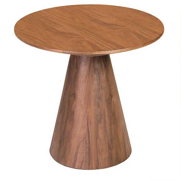 Euro Style Wesley Side Table in Walnut Veneer 38886WAL-KIT
