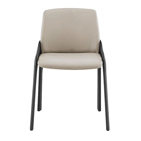 Euro Style Vilante Side Chair in Light Gray and Gray (Set of 2) 38970GRY CLOSEOUT