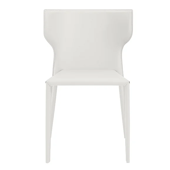 Euro Style Divinia Stacking Chair in White (Set of 2) 38976-WHT CLOSEOUT