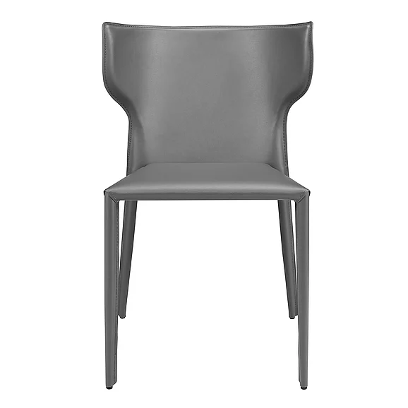 Euro Style Divinia Stacking Chair in Gray (Set of 2) 38976GRY