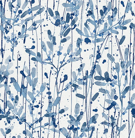 York A-Street Prints Leandra Indigo Floral Trail Wallpaper (Double Roll) 2975-26237