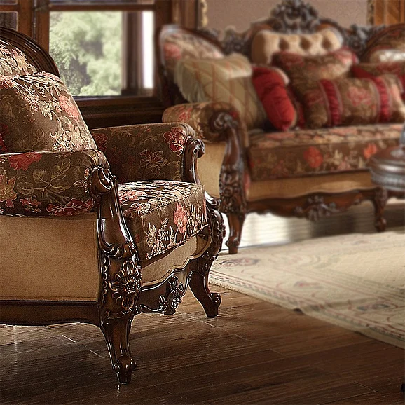 Homey Design HD-39 - Chair in Dark Cherry Mohagany HD-C39