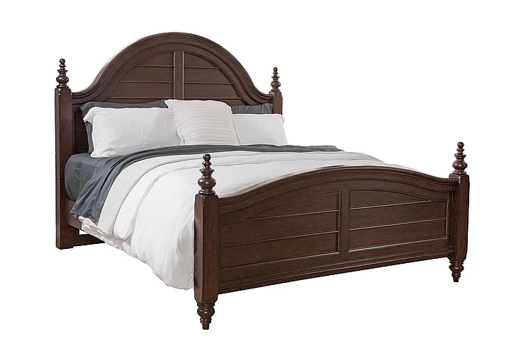 American Woodcrafters Rodanthe King Panel Bed - Cherry Brunette 3900-66PNPN