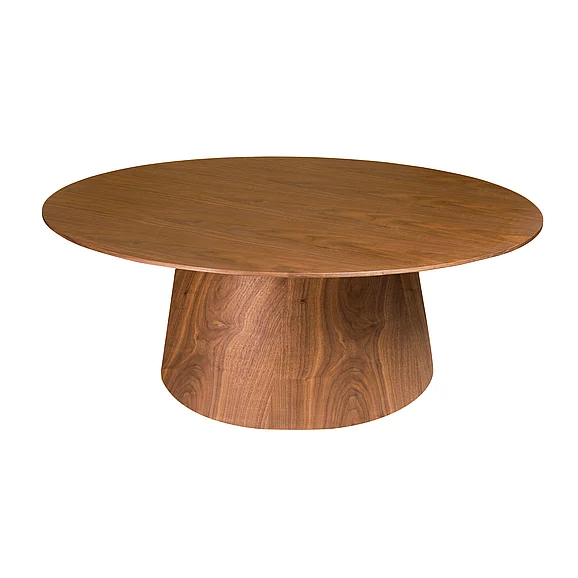 Euro Style Wesley Round Coffee Table in Walnut 39013WAL-KIT