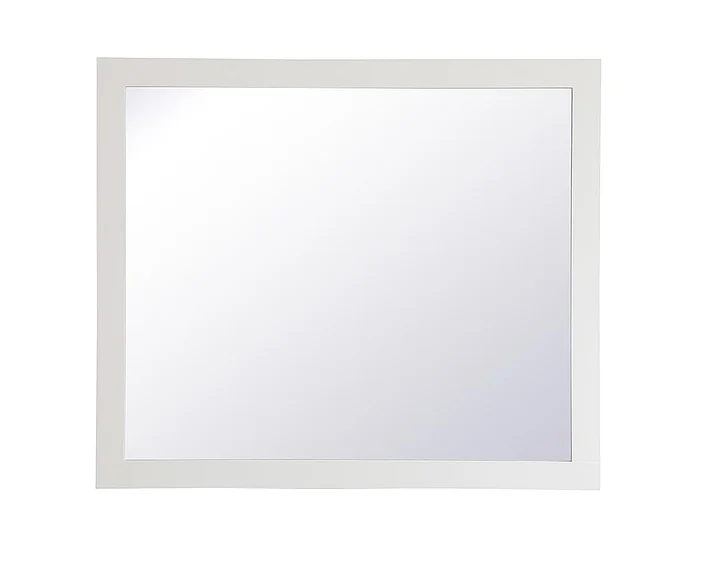 Elegant Aqua Rectangle Vanity Mirror 42 In. in White VM24236WH