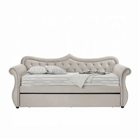 ACME Adkins Daybed with Trundle (Twin) in Beige Linen 39430