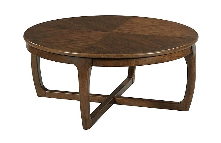 Hammary Furniture Cartwright Round Coffee Table in Hudson Brown 396-911
