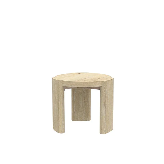 Alpine Furniture Sloane 20" Round End Table, Driftwood 3966-62