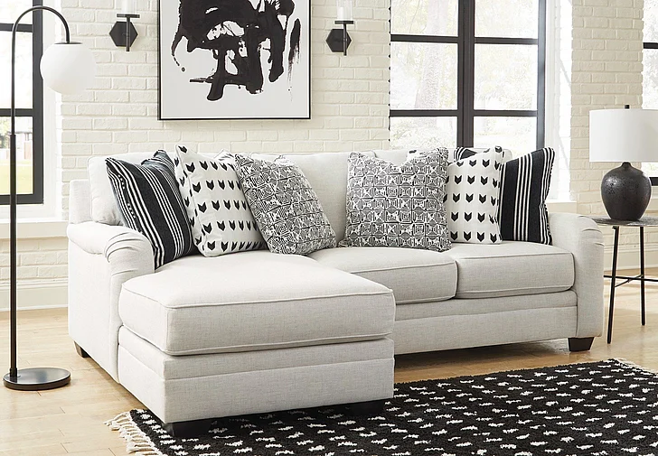 Huntsworth 2-Piece Sectional with LAF Chaise in Dove Gray