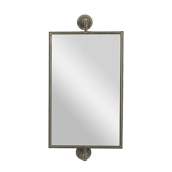 UMA Black Metal Handmade Dimensional Room Wall Mirror, 14" x 7" x 28" | 39727