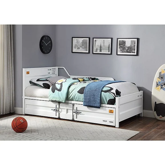 ACME Cargo Twin Daybed & Trundle in White 39880
