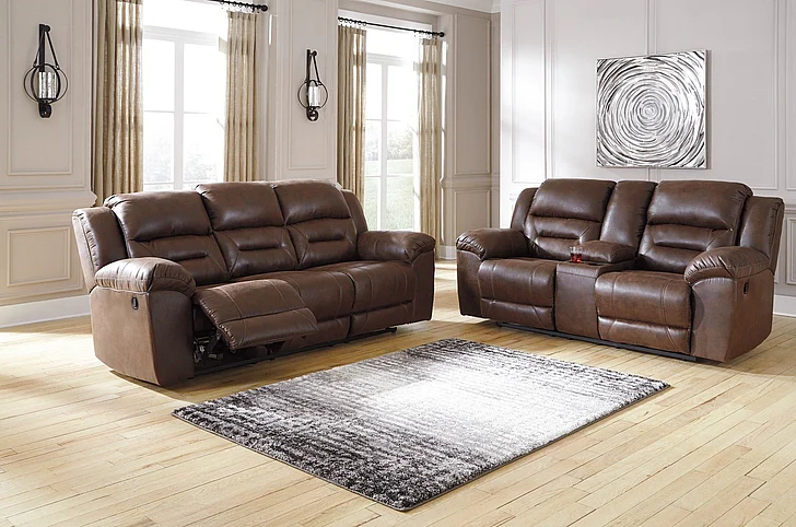 Stoneland 2-Piece Reclining Living Room Set in Chocolate