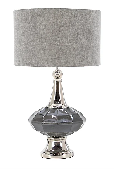 UMA Gray Glass Traditional Table Lamp, 16" x 16" x 27" | 39993 CLOSEOUT