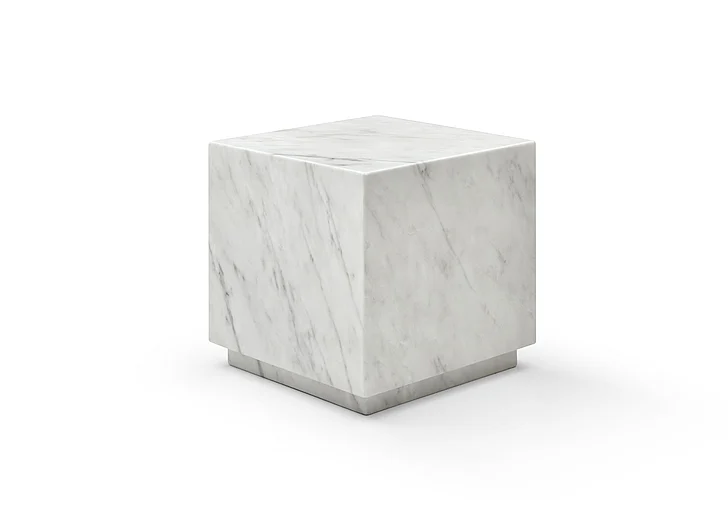 Whiteline Modern Iris Side Table White ST1927-WHT