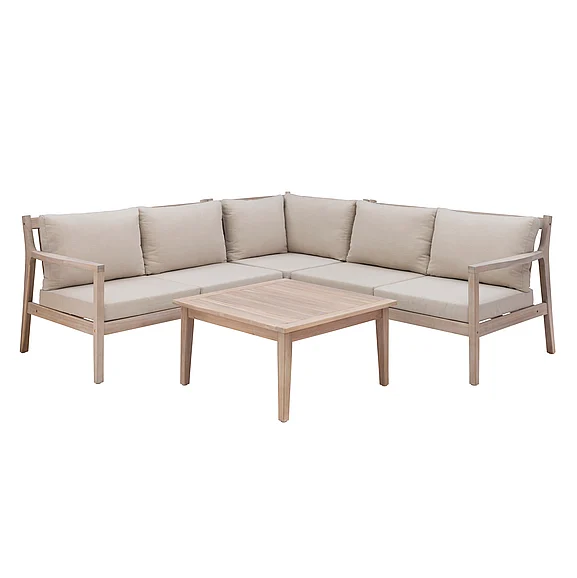 Linon Teagon 4Pc Sectional Beige OD47BGE01U