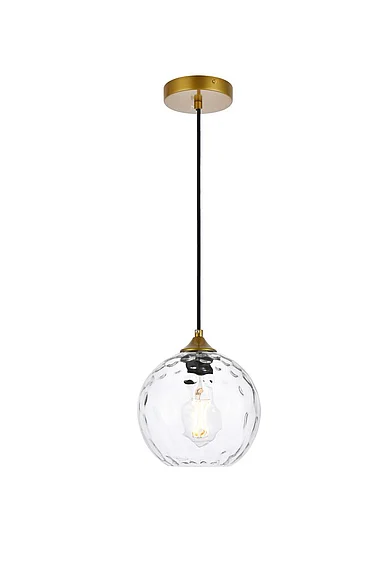 Elegant Cashel 8 In. Brass Pendant LD2281BR