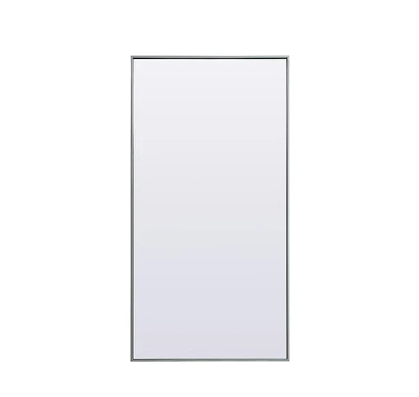 Elegant Metal Frame Rectangle Full Length Mirror 30X60 In. in Silver MR4FL3060S