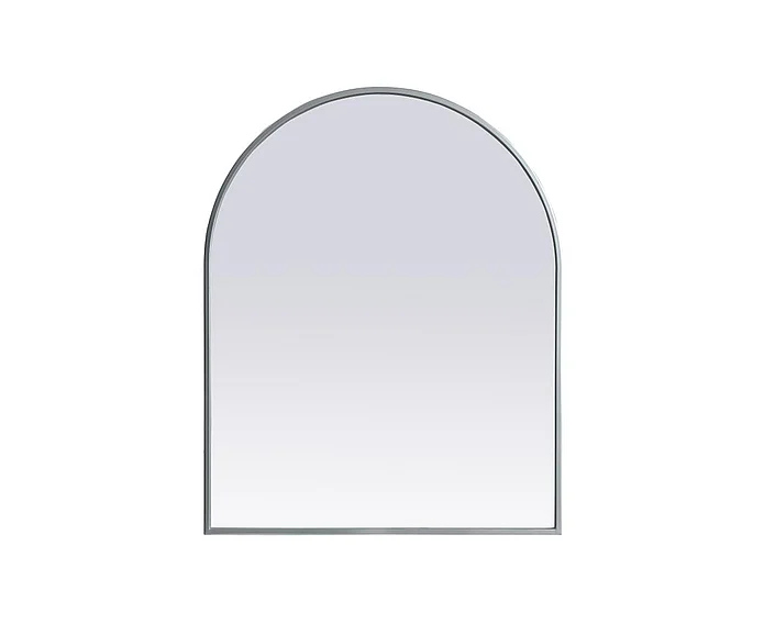Elegant Metal Frame Arch Mirror 24X30 In. in Silver MR1A2430SIL