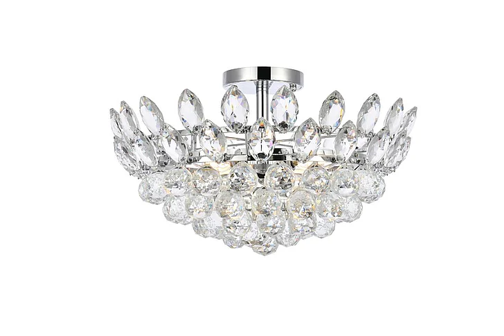 Elegant Emilia 18 In. Flush Mount in Chrome 1105F18C CLOSEOUT