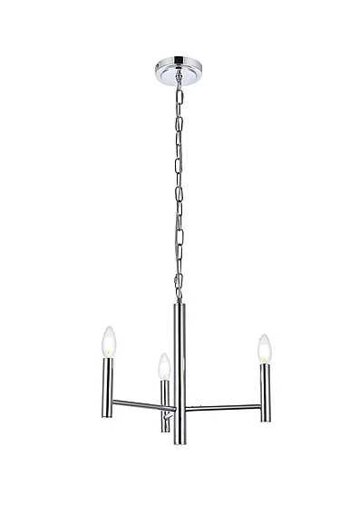 Elegant Carmella 3 Lights Pendant in Chrome LD7059D17C CLOSEOUT