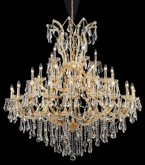Elegant Maria Theresa 41 Light Gold Chandelier Clear Royal Cut Crystal 2801G52G/RC