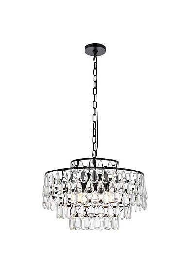 Elegant Mila 20 In. Pendant in Black 1102D20BK