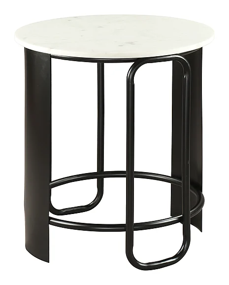 Zuo Modern Obel Side Table White & Black 110948