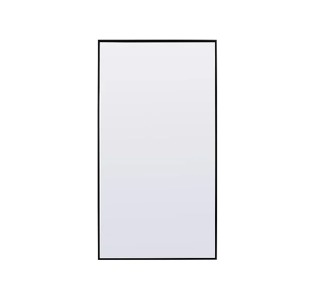 Elegant Metal Frame Rectangle Full Length Mirror 36X72 In. in Black MR4FL3672BK