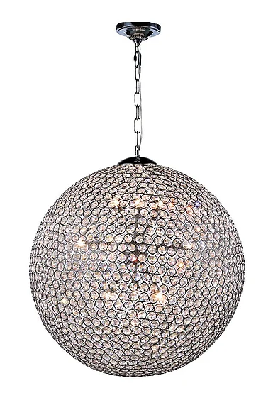 Elegant Cabaret 12 Light Chrome Pendant Clear Royal Cut Crystal V2102D24C/RC CLOSEOUT