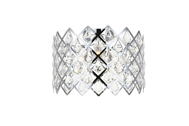 Elegant Lyla 13 In. Flush Mount in Chrome 1110F13C CLOSEOUT
